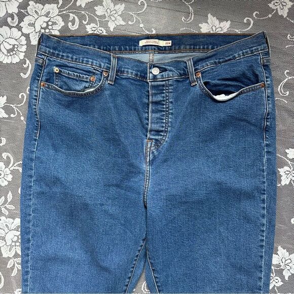 Levi’s Plus Size Wedgie Skinny Jeans with Raw Irregular Hem Sz 20 - Picture 4 of 16